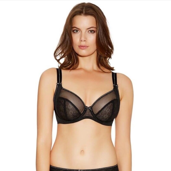 NEW Freya [ 36K US ] Hero Underwired‎ Side Support Plunge Bra in Black - Picture 11 of 11